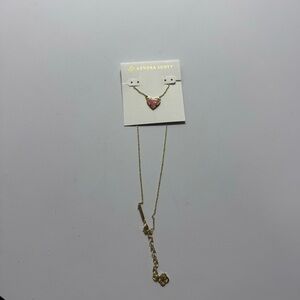 Kendra Scott Pink Heart Necklace